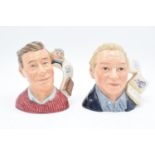 Small Royal Doulton character jugs to include the Jug Collector D7147 and the Figure Collector D7156