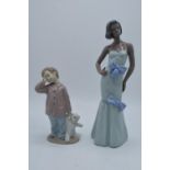 Nao by Lladro Sophistication 1216 and Sleepy Head 1139 (2). In good condition with no obvious damage