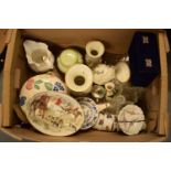 A mixed collection of items to include Royal Worcester, Carlton Ware, a glass dressing table set
