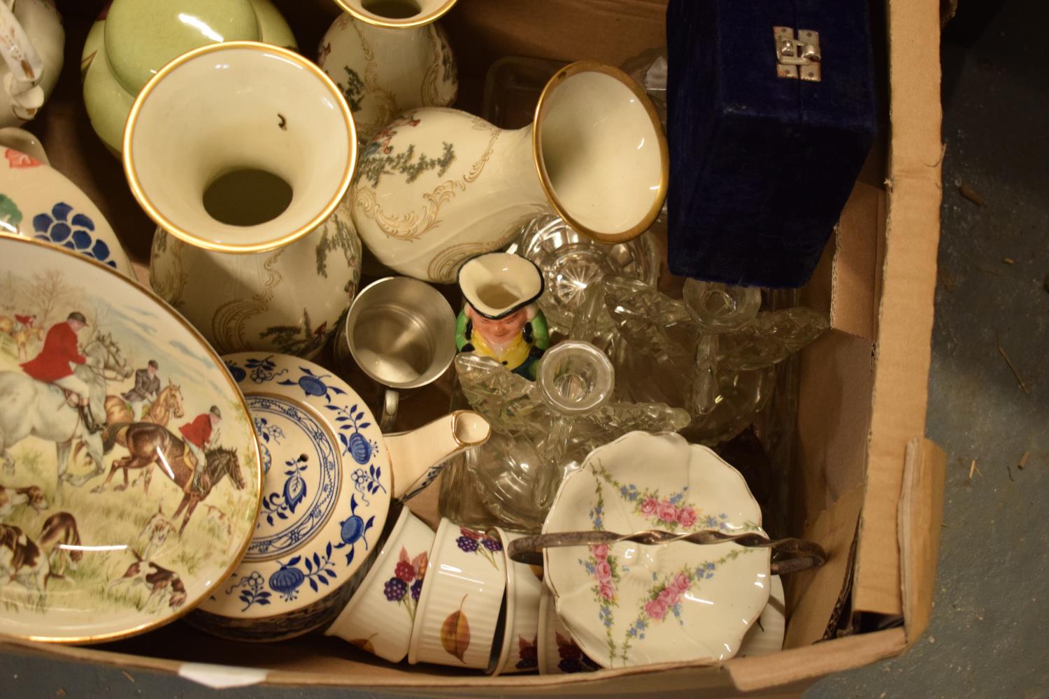 A mixed collection of items to include Royal Worcester, Carlton Ware, a glass dressing table set - Image 4 of 4