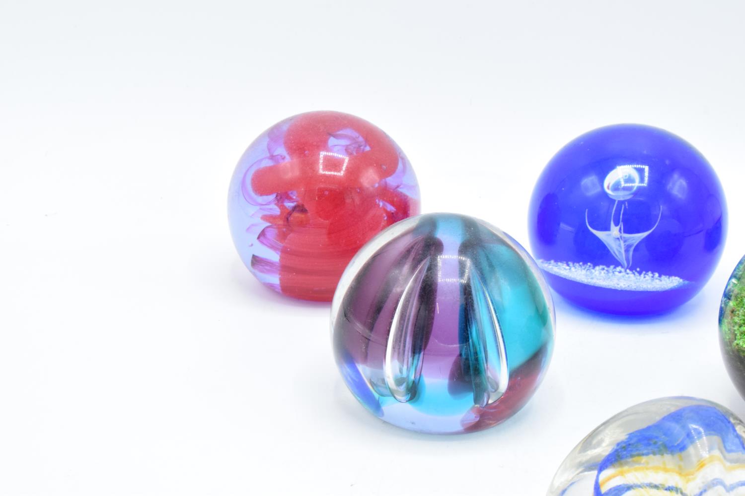 A collection of Caithness glass paperweights to include Pebble, Scimitar, Nebula, Moonlight - Image 4 of 5