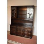 Wooden 20th century priory style display cabinet/ sideboard. In good condition with age related wear
