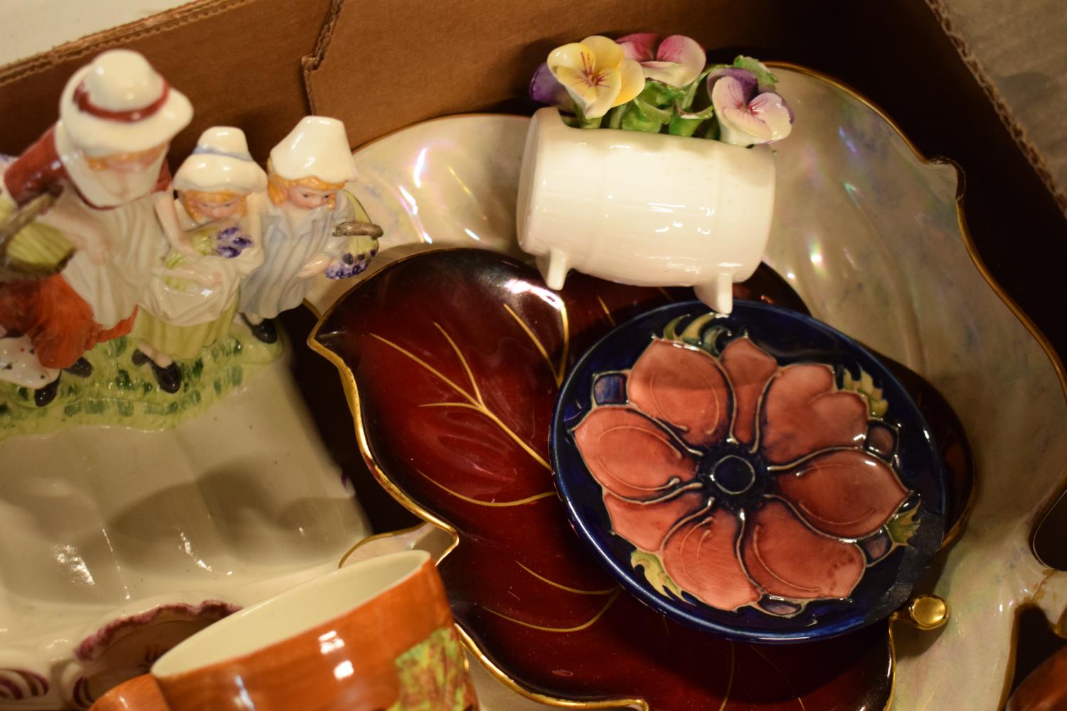 A mixed collection of items to include a Moorcroft pin tray af, Price Kensington Cottage ware,