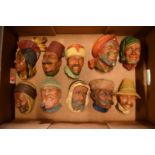 A collection of Bossons wall plaques to include a Himalayan, Ahmid, Fisherman etc (10). The
