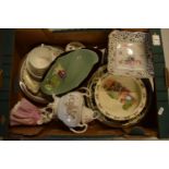 A mixed collection of items to include Minton dinner plates, Royal Doulton, Carlton Ware etc. Please