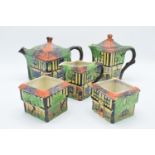 A part tea set in the Ye Olde Inne design, believed to be Royal Winton/ Grimwades, to include a