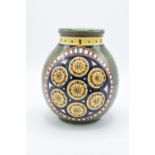 Villeroy and Boch Mettlach Faenza vase with abstract design. In good condition with age related