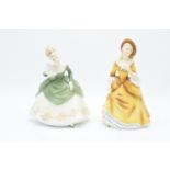 Royal Doulton lady figures to include Soiree HN2312 and Sandra HN275 (2). In good condition with
