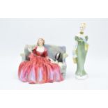 Royal Doulton lady figures to include Lorna HN2311 and Sweet and Twenty HN1298 (2). Lorna is in good