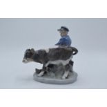 Royal Copenhagen figure Boy with Calf 772. In good condition with no obvious damage or