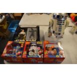 A collection of Star Wars toys to include Mr Potato Head Spud trooper, Artoo-Potato, Han Solo as