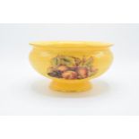 Aynsley Orchard Gold footed bowl in a deeper gold/orange colour. In good condition with no obvious