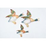 Beswick Flying Mallard wall plaques 596-2 x 2 and 596-4 (3). In good condition with no obvious