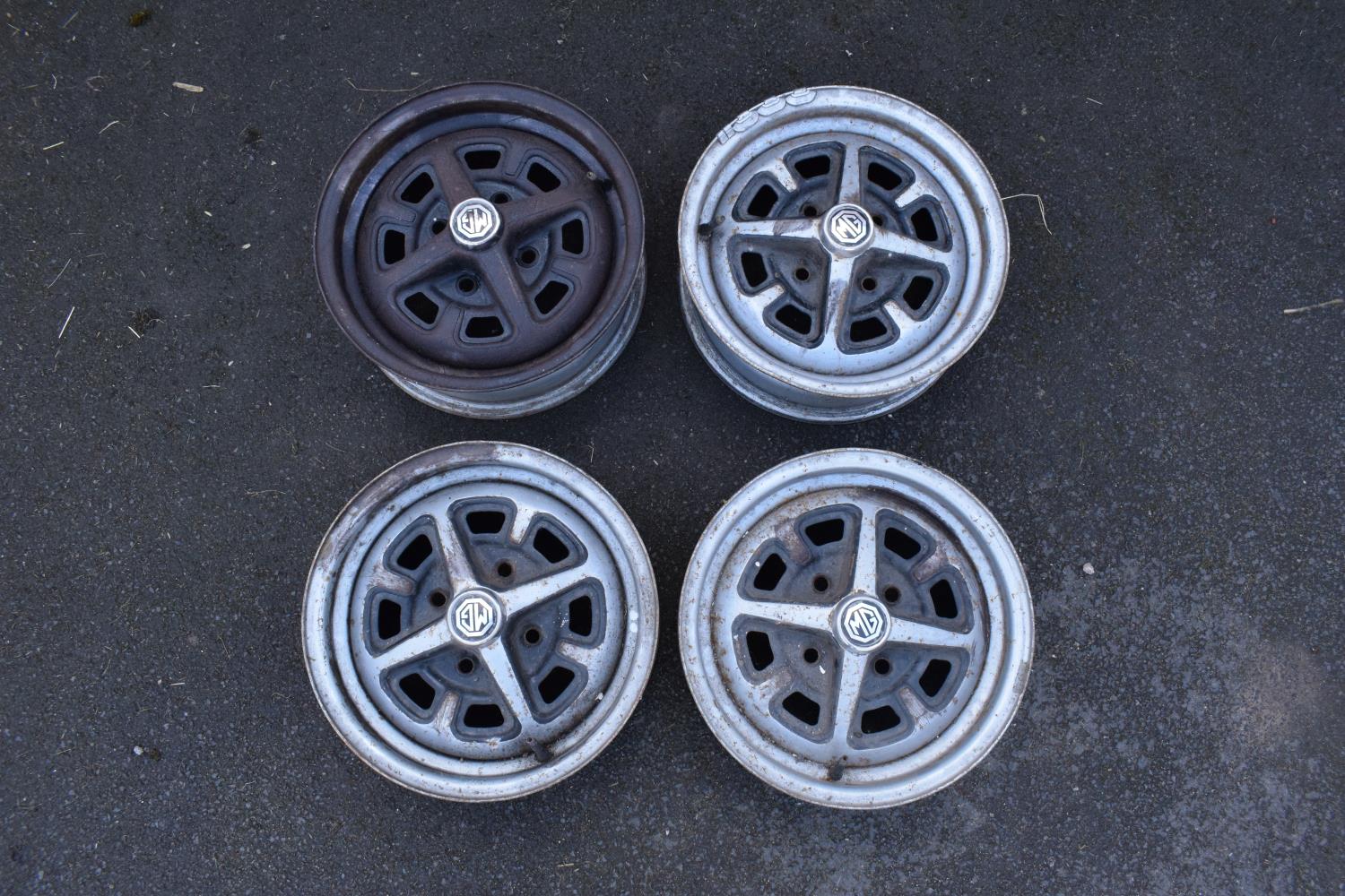 MG car model B set of 4 Rostyle wheel rims