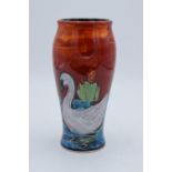 Anita Harris Art pottery vase with a swan scene. In good condition with no obvious damage or