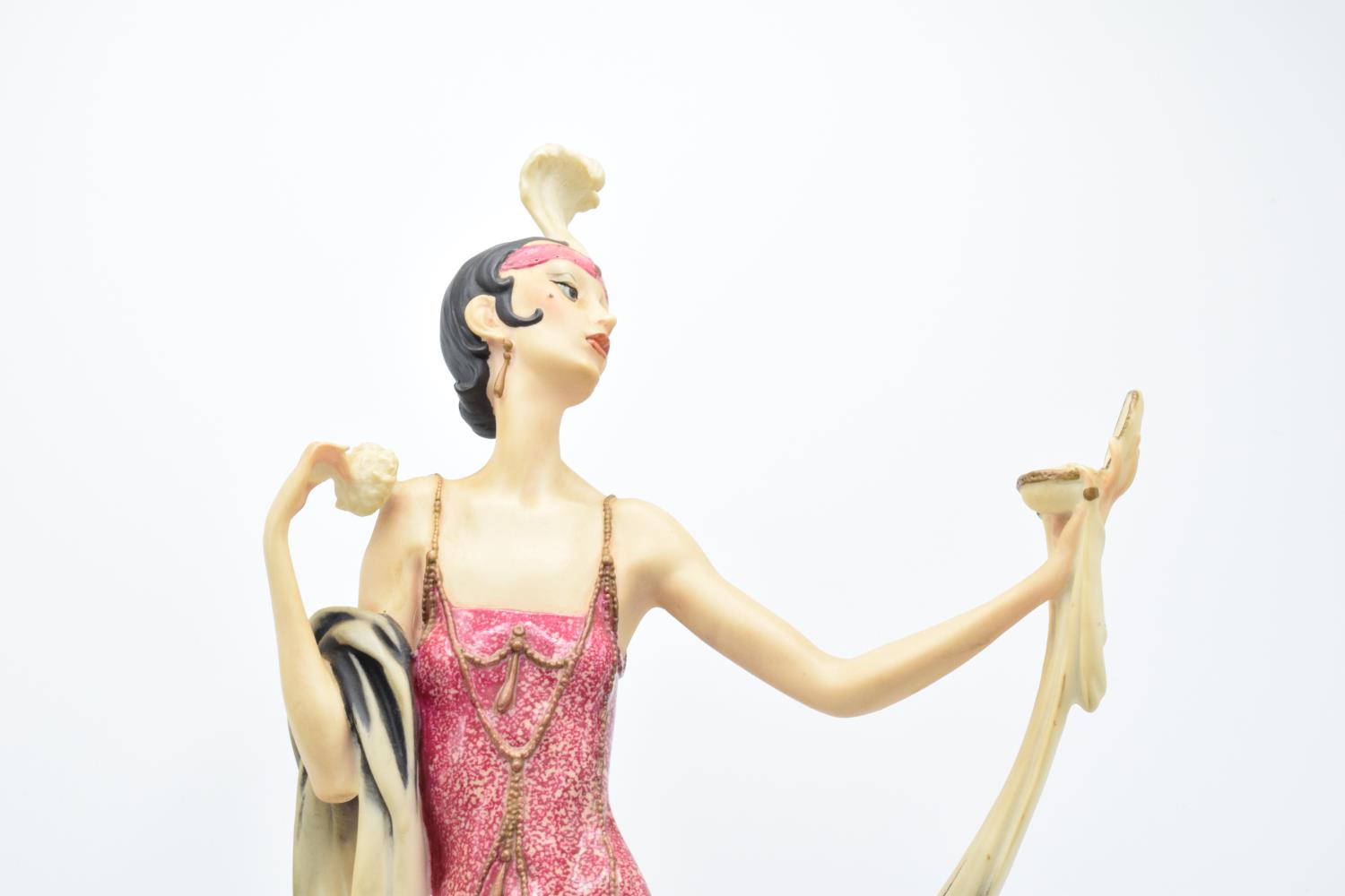 Giuseppe Armani Figurine "Lady with Compact" Mounted on Wooden Base, 1987 Limited Edition My Fair - Image 2 of 6