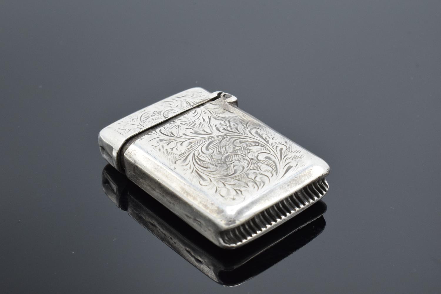 A collection of silver and silver coloured items to include a vesta case (Birmingham 1902) (holes to - Image 18 of 21