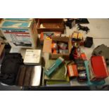 A mixed collection of items to include a Rondette 35mm colour slide projector, a Revue auto