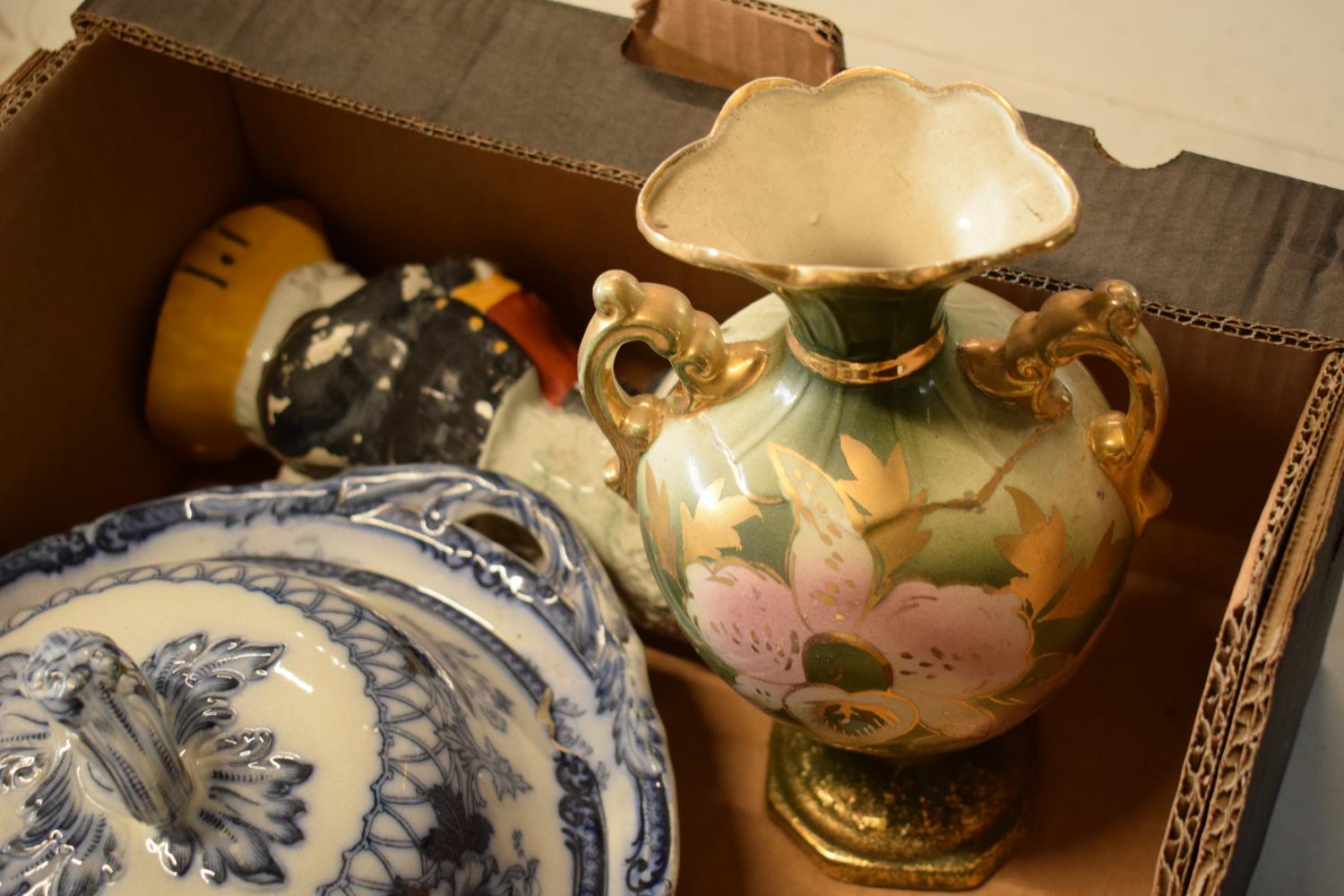 A collection of 19th century Staffordshire pottery to include Mayers jugs, Toby jugs, Moultan tureen - Image 4 of 4