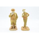 A pair of Royal Worcester late 19th/ early 20th century figures to include John Bull 851 and a