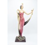 Giuseppe Armani Figurine "Lady with Compact" Mounted on Wooden Base, 1987 Limited Edition My Fair