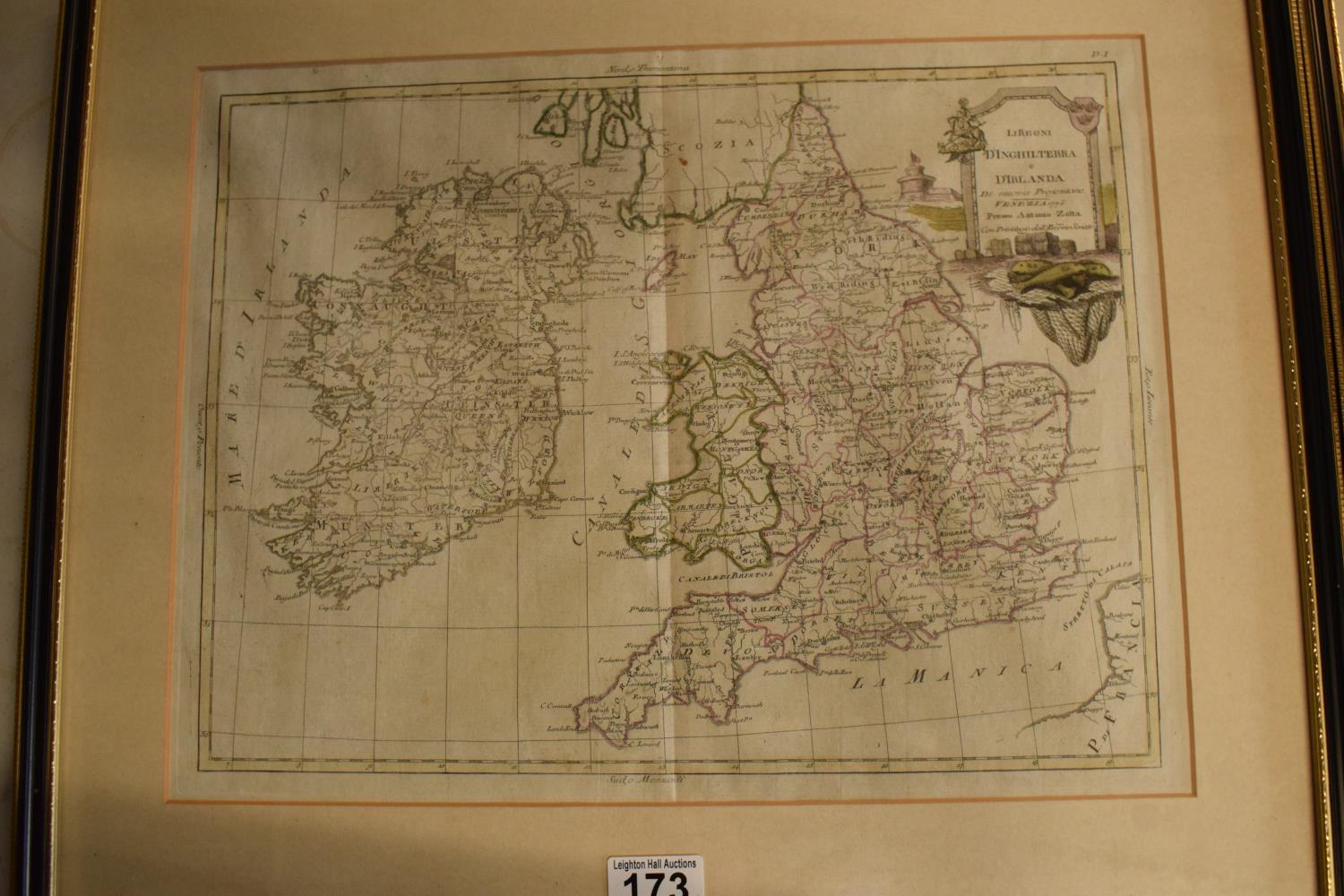 Antique map prints of by Antonio Zatta: Provincia de Surrey and Provincia de Kent (2). Li Regmi D' - Image 2 of 4