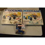 A collection of 20th century Meccano to include motorised construction set x 2 and a bag of loose