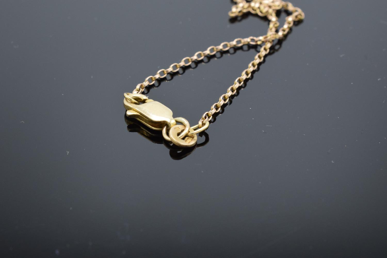 A 9ct gold chain together with a 9ct gold heart-shaped pendant with semi-precious stones, gross - Image 6 of 7