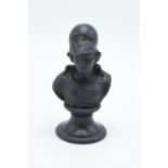 An early 20th century Wedgwood Black Basalt bust depicting Minerva or a similar Roman God/Goddess.