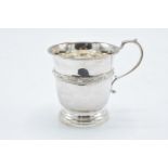 Silver Christening mug / cup. Birmingham 1966. 89.5 grams. In good condition. 8cm tall.