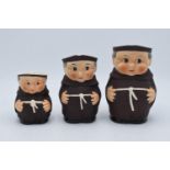 A collection of Goebel West Goebel Toby jugs in the form of Monks of varying sizes (3). In good