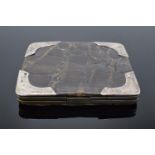 Hallmarked silver mounted and crocodile wallet: Shows multiple London import hallmarks. Some