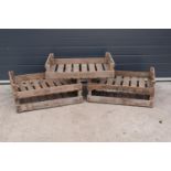 A collection of 5 vintage wooden potato trays / crates from Grosvenor Farms Ltd. 76 x 53 x 17cm.