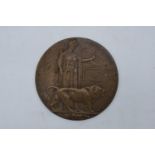 A British World War One (WW1) Death Plaque/ Death Penny named to John Thomas Colley.