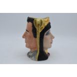 Large Royal Doulton double-sided character jug Antony and Cleopatra from the Star Crossed Lovers