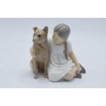 Bing and Grondahl figure Girl with Dog 1973. 12cm tall. In good condition with no obvious damage