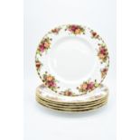 A collection of Royal Albert Old Country Roses items to include 6 x 10.5'' dinner plates. In good