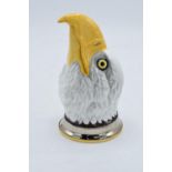 James Kent Old Foley hand-painted stirrup cup modelled as an eagle's head. 15cm tall. In good