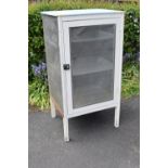 A large 20th century free standing wooden meat safe/ food safe with metal mesh. 74 x 63 x 137cm.