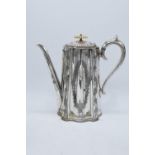 A silver plated coffee set to include coffee pot, milk and sugar (3). 24cm tallest.