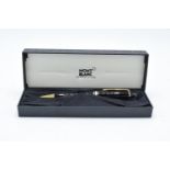 Mont Blanc ball point pen in original presentation box dated 1995. In good condition though it has