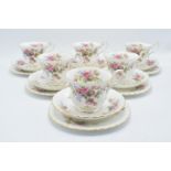 A collection of Royal Albert Moss Rose items to include 6 trios (18 pieces). In good condition