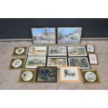 A collection of prints and similar depicting various country scenes. NO POSTAGE.