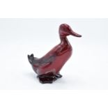 Royal Doulton flambé Mallard duck. 15cm tall. In good condition with no obvious damage or