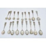 A quantity of Continental silver coloured metal spoons (196.9g) marked .800 and tested as low