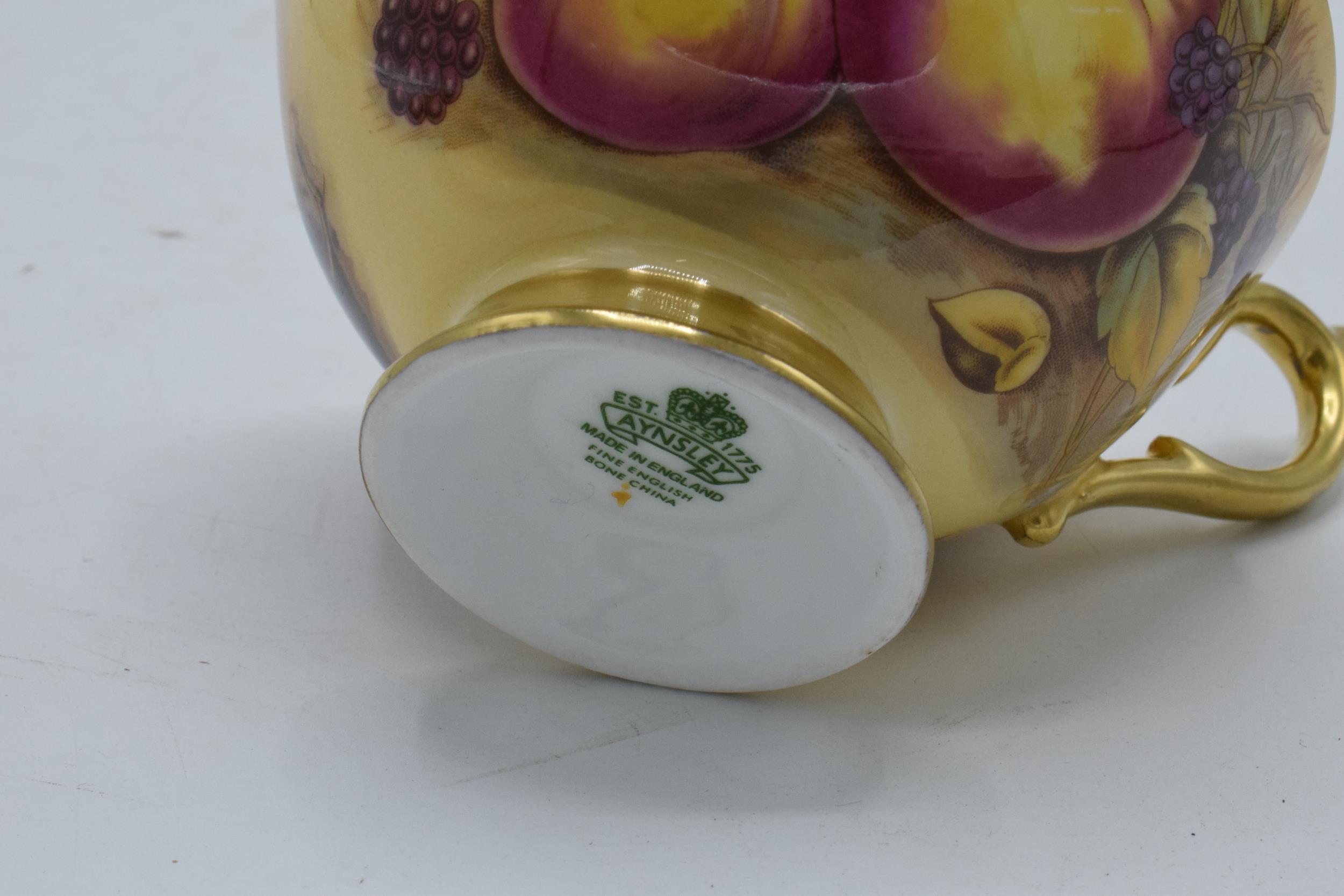 Aynsley cup and saucer in the Orchard Gold design (2). Both pieces are signed by N. Brunt. In good - Image 8 of 8