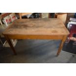 Late 19th / early 20th century pine kitchen table. 127 x 78 x 74cm. In good functional condition