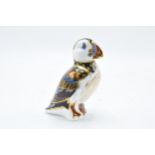 Boxed Royal Crown Derby paperweight in the form of a Puffin. First quality with stopper. In good
