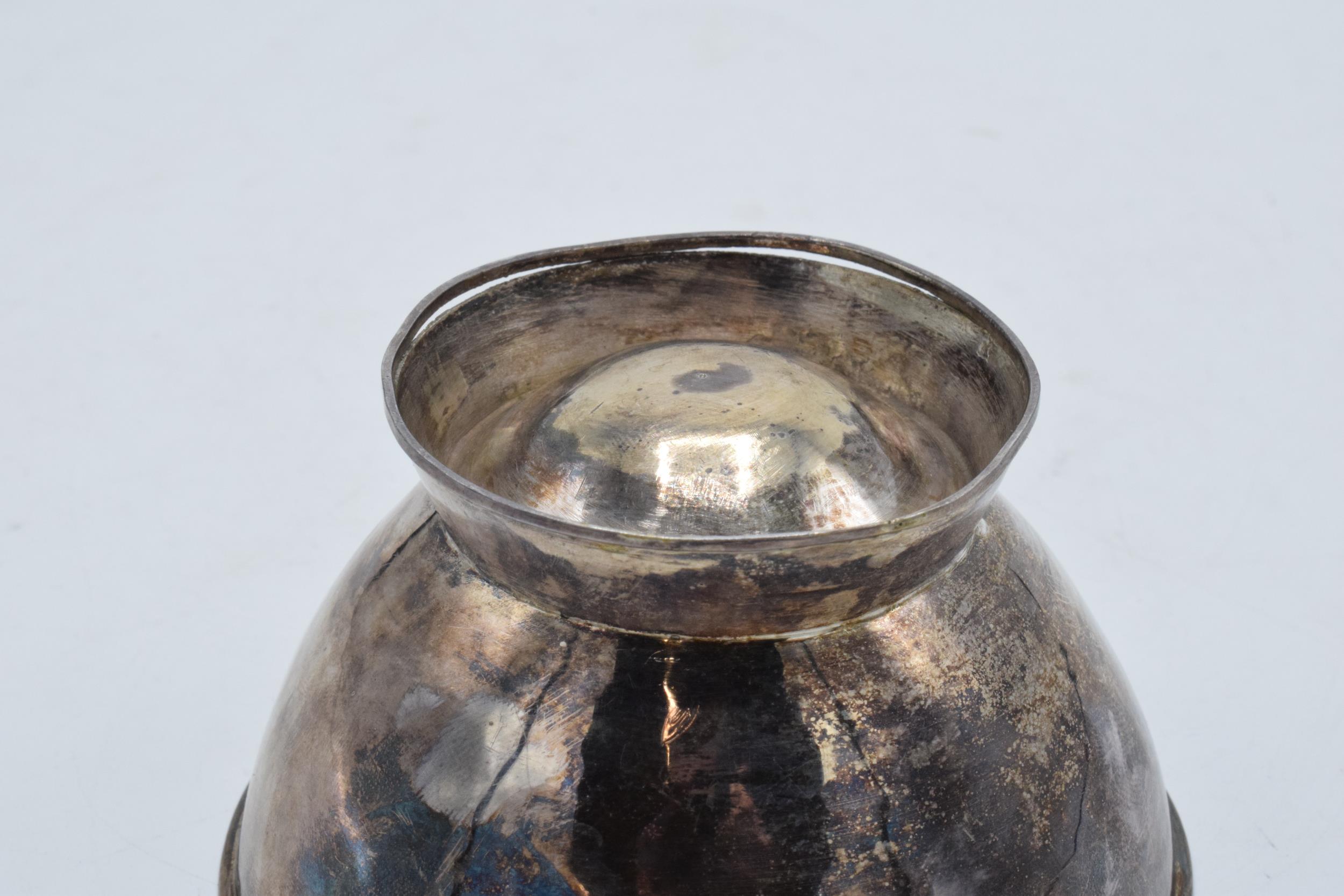 Silver bowl hallmarked for Chester 1961. 139.7 grams. Some bending towards the bottom rim. - Image 6 of 6