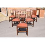 A set of 6 George III mahogany dining chairs circa 1770-1800 (6). 98cm tall. In good functional